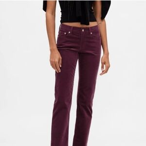 Low Rise Corduroy‎ '90s Slim Straight Pants